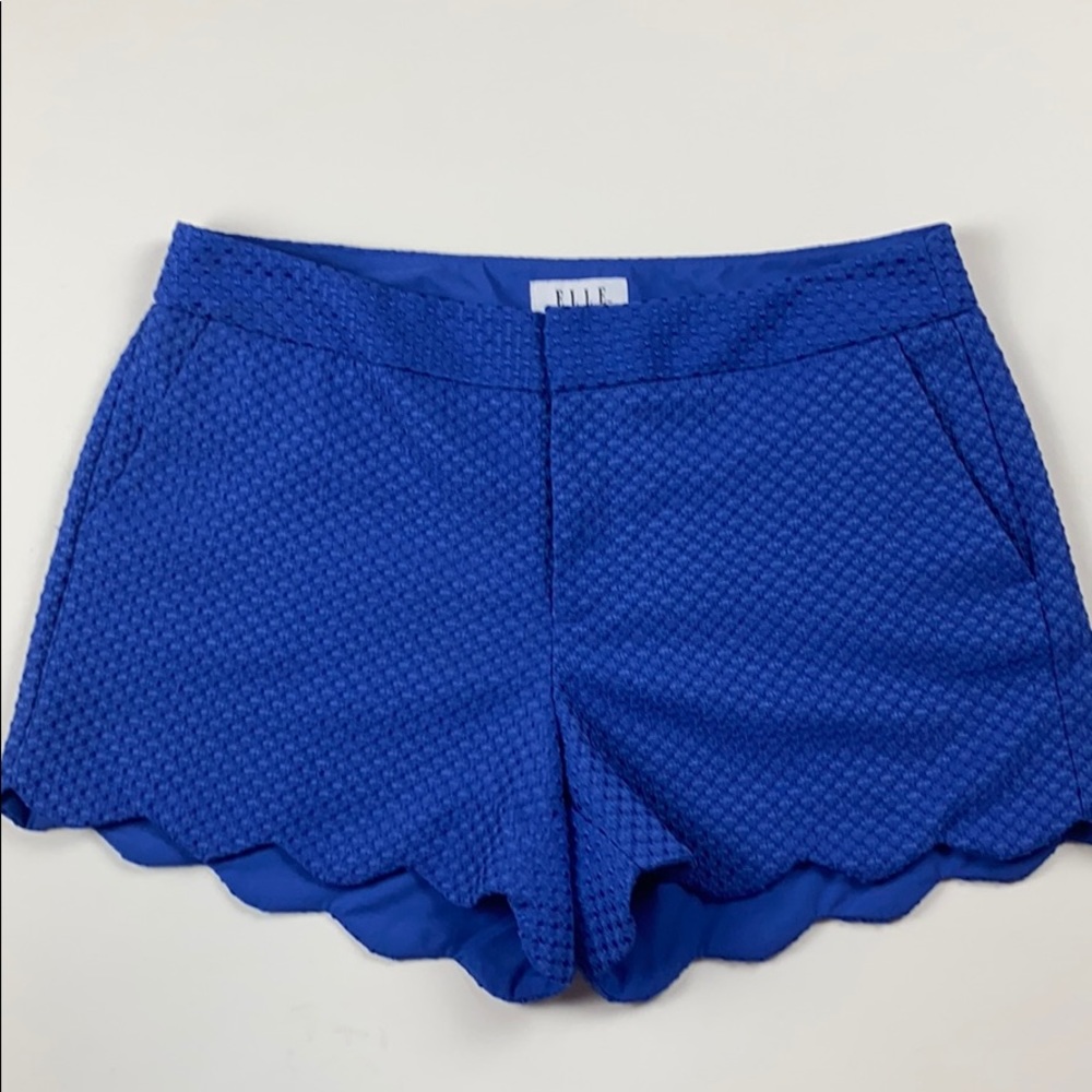 💙Elle periwinkle blue Swiss dot scalloped shorts